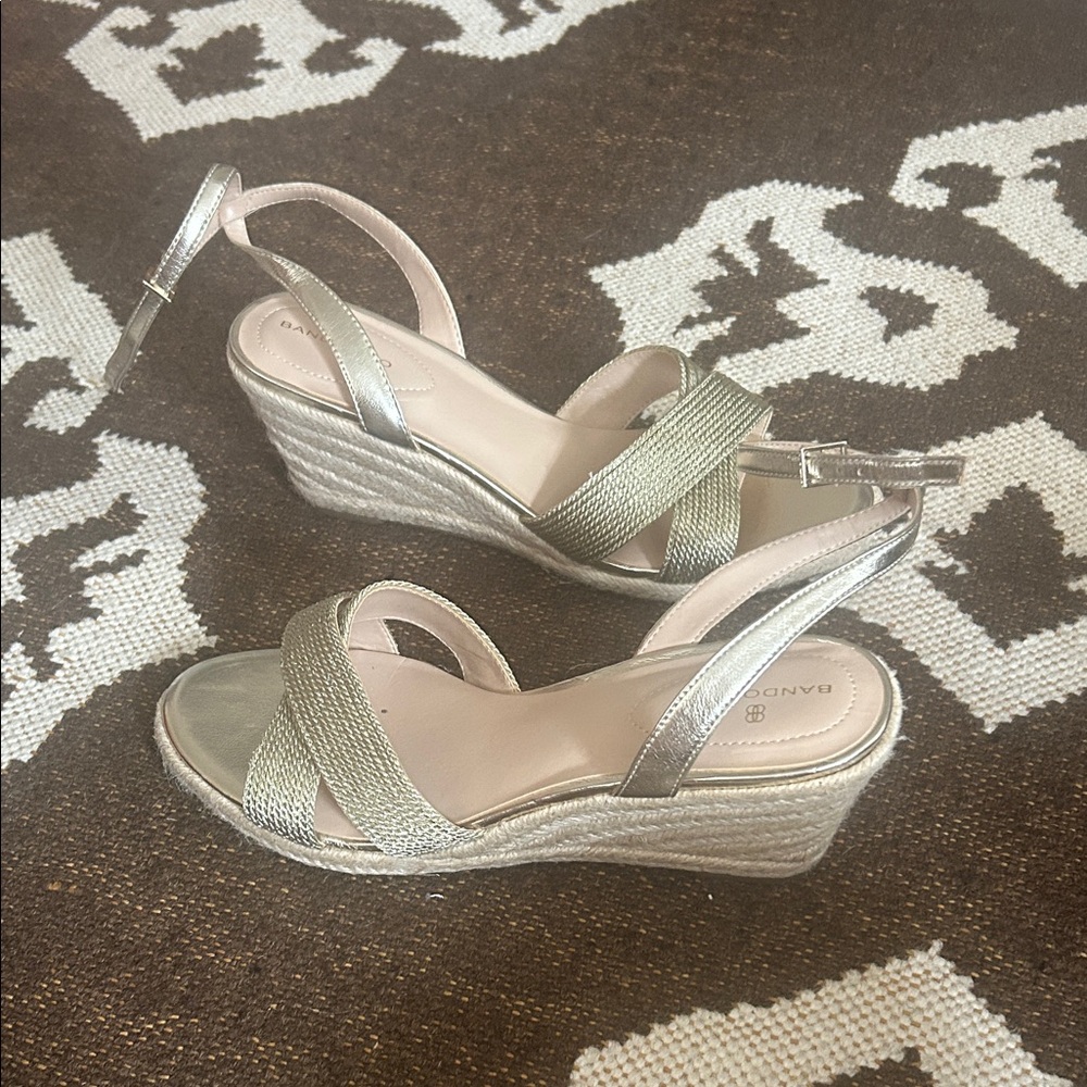 Bandolino Gold Wedge Sandals - Picture 4 of 4